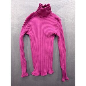 Wayne Rogers Women Silk Spandex Blend‎ Pullover Sweater Pink Size Small